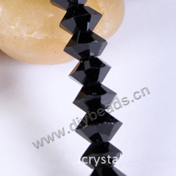 beads,AAA grade glass,4*6mm bicone, black color, sold per package of 1 stand