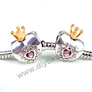 Bead,big-hole beads, ancient silver beads,10.7*14mm,Sold per pkg of 20ps