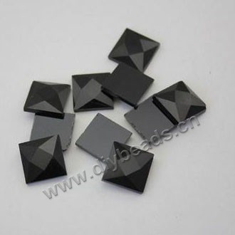 Crystal, Glass Beads, Variety of Colors, 8*8mm size square, Sold per pkg of 100 pcs.