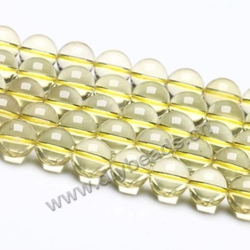 Bead, Citrine (Dyed), 10mm round, Sold per 15-inch strand