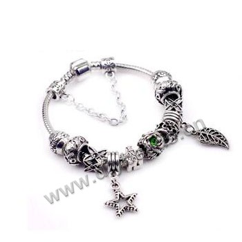 Bracelet,alloy, Beaded bracelet ,Diamond, Sold per pkg of 10ps