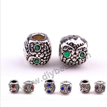 Bead,big-hole beads,metal alloy beads,diamonds beads,diy jewelry,Sold per pkg of 5ps