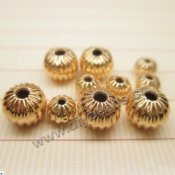 Bead,copper,24k gold filled , carved beads , 4/6/8mm ,Sold per pkg of 100 pieces.