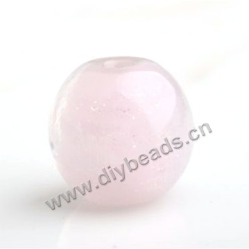 Bead,Japan lampworked glass,pink , 16x16mm round.mini order 100pc 