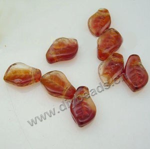 Diy glass beads,findings for making jewelry, red,10x15mm leaf,mini order 100ps