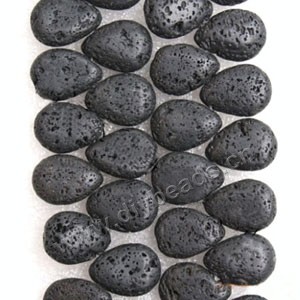 Bead,  lava rock (natural), 15x20mm top-drilled teardrop. Sold per 14-inch strand.
