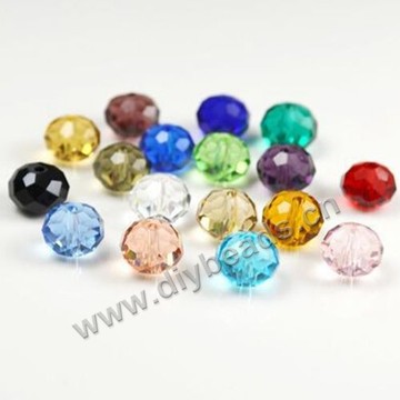bead,mixed color,rondelle faced glass beads,16mm,per pkg of 100pcs