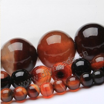 Bead, dreem agate (natural), 10mm round. Sold per 15-inch strand.