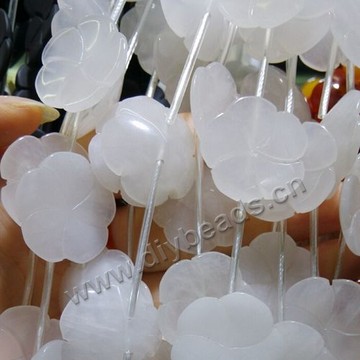 Bead, mixed colors aventurine (natural), 25mm carved flower. Sold per 16-inch strand