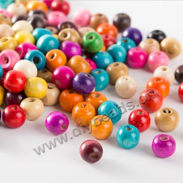 11*12mm Colorful candy big hole wooden beads