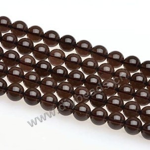 Bead, smoky quartz (heated/irradiated), 16mm round. Sold per 15-inch strand