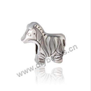 Bead,big-hole beads,zinc alloy,horse shape,1.1*1.3mm,Sold per pkg of 100pcs