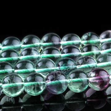 Bead, rainbow fluorite (natural), 12mm round, A grade, Mohs hardness 4. Sold per 15-inch strand