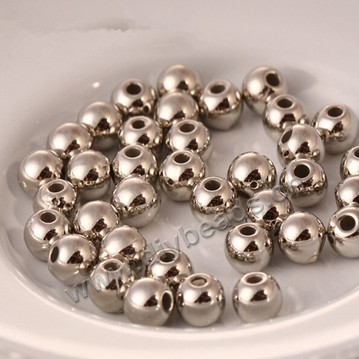 Beads, acrylic loose  beads ,  white K color, 12MM round . Sold per pkg of 500grams