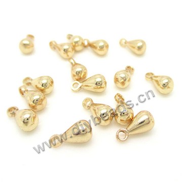 Bead, brass 24k gold filled 6mm teardrop bail   beads,  Sold per pkg of 1 bag- 100 pieces.