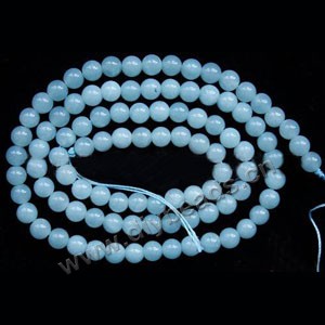 Bead, amazonite (natural), 4mm round. Sold per 16-inch(40cm) strand