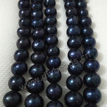 black pearl,cultured freshwater pearl,10-11mm potato, Agrade. Sold per pkg of 1 strand