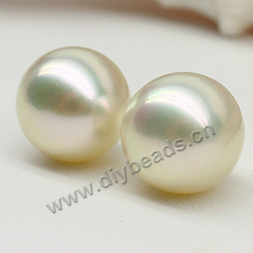 Pearl,south sea(natural),natural gold color, 10-11mm round,loose beads, Sold per package of 1pcs