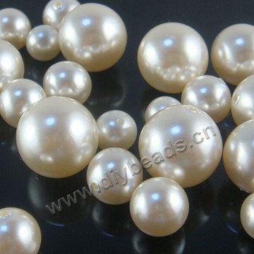 Imitation pearl,acrylic pearl,white with half hole,8mm round. Sold per pkg of 5bags(100pcs/bag)