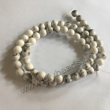 Wholesale natural white turquoise stone beads for DIY bracelet.