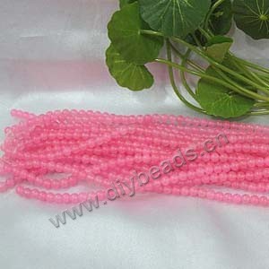 Bead, Malaysia "jade" (dyed), pink, 6mm round, Mohs hardness 7. Sold per 15-inch strand