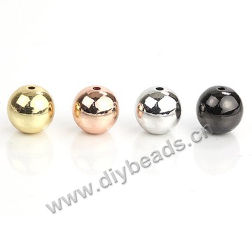 8mm diameter 1.5mm hole gold rose gold silver gun black plated color solid brass round spacer beads
