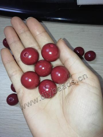 Wholesale 20mm colorful wood beads for jewelry making