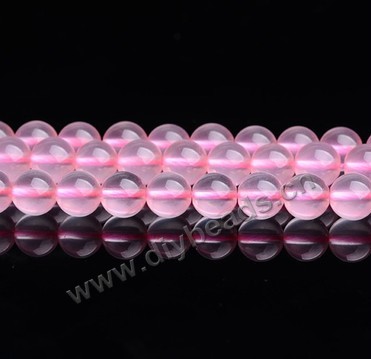 Bead, rose quartz (natural), 6mm round, A grade.Sold per 15-inch strand