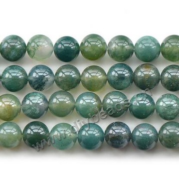 Bead,agate,green,smooth 8mm round, Sold per one strand.