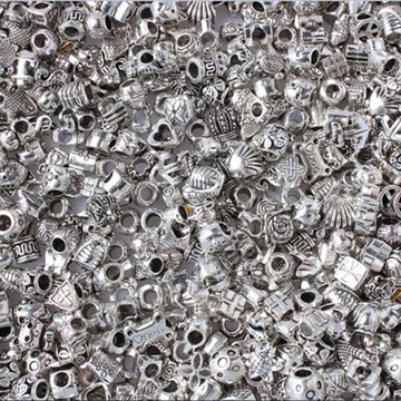 Bead,big-hole beads,alloy,mixed shapes,Sold per pkg of one kilogram