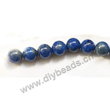 Bead, lapis lazuli (nautral), 8mm round,  Mohs hardness 5 to 6 C grade. Sold per 15-inch(38cm) strand