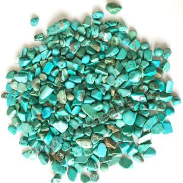 Bead Chips, turquoise chips without hole, 5-8mm and 8-12mm. Sold per pkg of 5kgs