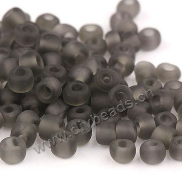 seed bead,glass,frosted grey,#11 round,sold per pkg of 450g