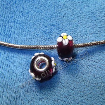 beads,glass,large hole beads Wine red, 10x14mm. Sold per pkg of 100ps