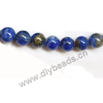 Bead, lapis lazuli (nautral), 6mm round,  Mohs hardness 5 to 6 C grade. Sold per 15-inch(38cm) strand