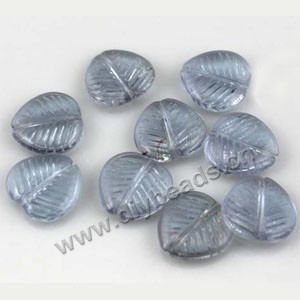 Glass beads, light blue,17mm leaf, findings for making jewelry,necklace charms,mini order 100ps