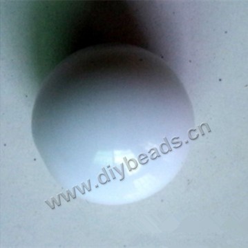 Bead, acrylic, lucid white, 12mm round. Sold per pkg of 500grams