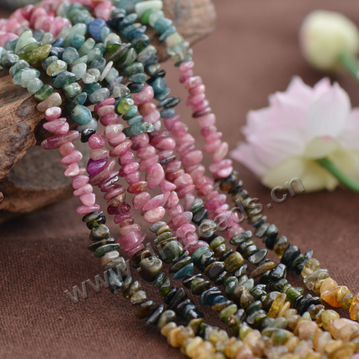 Wholesale 4*7mm natural gemstones brazil colorful tourmaline chip stone