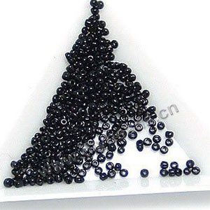 seed bead,glass,opaque black ,#11 round,sold per pkg of 50g, approximately 2800ps