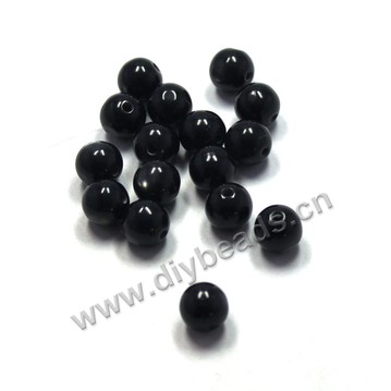 Bead, acrylic, cat's eye  black, 10mm round. Sold per pkg of 100ps