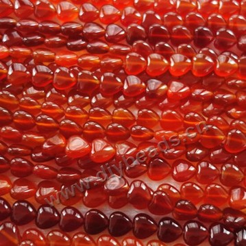 Bead,red agate,10mm,heart,Sold per pkg 50pcs