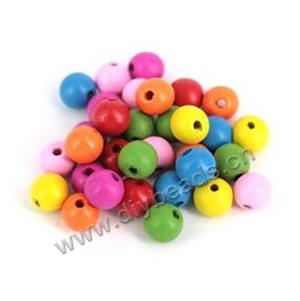 Bead mix, wood, mixed colors, 12mm round. Sold per pkg of 1500 beads.