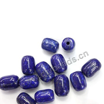 Bead, lapis lazuli(natural) , 10x14mm round tube. Sold per pkg of 1 piece.
