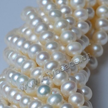 Pearl, cultured freshwater,white pink purple,5-6mm nearly round, AAA grade. Sold per bag of one strand