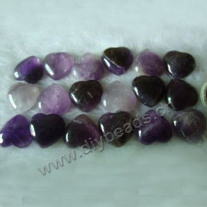 Cabochon, amethyst (natural), 20x20mm heart, Mohs hardness 7. Sold per pkg of 10.