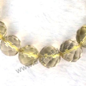 Bead, Citrine (Dyed), 12mm 64facted round, Sold per 15-inch strand