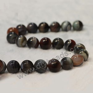 Bead, Botswana agate (natural), 6mm round. Sold per 16-inch strand.