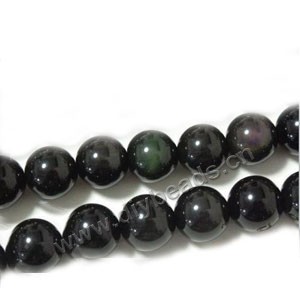 Bead, rainbow obsidian (natural), 16mm round. Sold per 15-inch strand
