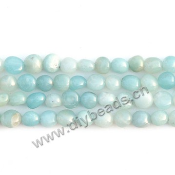Bead,blue amazonite (natural),8*11mm Irregular. Sold per 16-inch(40cm) strand