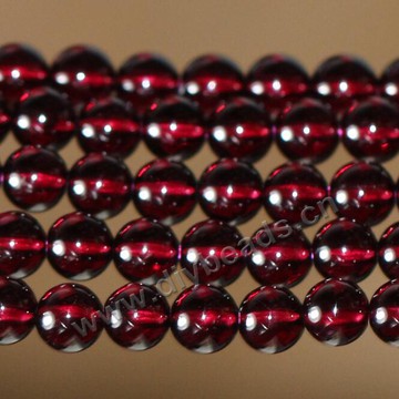 Bead, garnet bead, 6mm mozambique round garnet beads, various grade. Sold per 16-inch strand